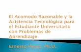 ACOMODO RAZONABLE Y LA ASISTENCIA TECNOLOGICA PARA ESTUDIANTES CON PROBLEMAS DE APRENDIZAJE, Ernesto Perez,Ph.D.