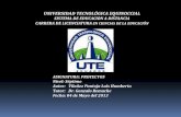 Ute;luis vilañez.dr. gonzalo remache. 1. el emprendimiento social como marco de analisis,2.- el liderazgo de los emprendimientos sociales,04-05-13