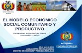 El Modelo Económico Social Comunitario y Productivo Universidad Mayor de San Simón