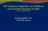Datos nacionales de ROP ( Retinopathy of Prematurity) Argentina 2012