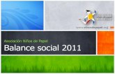 Balance Social Nacional Niños de Papel 2011
