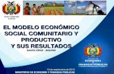 Modelo económico social comunitario y productivo y sus resultados- Ministerio de Economía, Bolivia