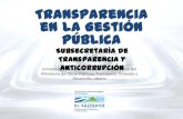Transparencia en la gestión pública  - Aurora Cubías - SSTA