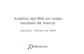 Analisis del ROI en redes sociales de Marca