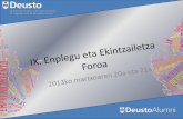 Ix foro de empleo y emprendimiento  2013 EUSKARA