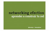 Workshop Networking efectivo. Aprende a construir tu red. María Teresa Bañón Martínez