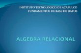 Algebra relacional fundamentos de base de datos