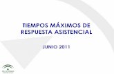 Tiempos de respuesta asistencial en Andalucía a 30 de junio de 2011