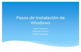 Pasos de instalación de windows