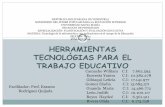 HERRAMIENTAS TECNOLÓGIAS PARA EL TRABAJO EDUCATIVOErasmo 1