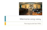 Memoria Parroquia de San Félix - 2013 2014