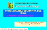 Problematica Educativa Peruana Aspectos Geograficos