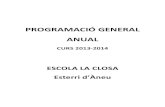 Programació general anual del centre 2013 2014 sense annexes