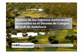 Aspectos ambientales decreto golf andalucia