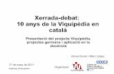 Presentació Viquipèdia en català (10è aniversari)