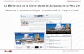 Ibersid 2013: La Biblioteca de la Universidad de Zaragoza en la web 2.0