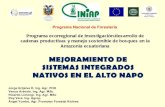 Presentación Mejoramiento de sistemas integrados nativos kichwas del alto Napo, Ecuador