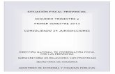 Situación fiscal provincial Segundo trimestre y Primer semestre 2013 Consolidado 24 jurisdicciones