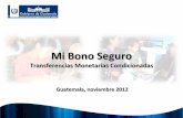 Alma Cordero. "Guatemala: Programa Mi Bono Seguro"