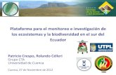 Plataforma para el monitoreo  e investigación de los ecosistemas y la biodiversidad en el sur del Ecuador