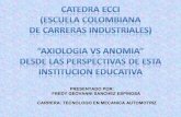 AXIOLOGIA VS ANOMIA DESDE EL CAMPO EDUCATIVO DE LA ECCI