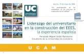 Liderazgo del universitario en la construcción del EEES, la experiencia española