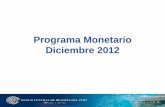 Programa Monetario del BCRP de Diciembre 2012