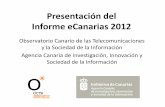 Presentación del informe eCanarias 2012