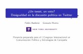 ¿Un tweet, un voto? Desigualdad en la discusión política en Twitter