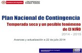 Plan nacional contingencia temporada seca 2014 avances y actualización 22-07-2014