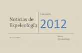 Noticias espeleológicas 20120105
