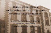Origen geográfico y socio-profesional de los grupos empresariales en Andalucía