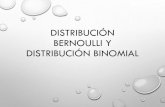 Distribución binoial, bernoulli