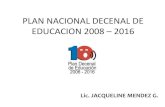 Plan Nacional Decenal de Educación 2008 - 2016