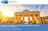 Energías renovables, eficiencia energética y basuras Experiencias alemanas