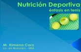 Nutrición deportiva   énfasis en tenis