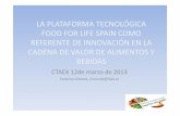 PT Food for Life-Spain como referente de innovación en la cadena de valor de los alimentos. Federico Morais (FIAB)
