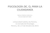 PSICOLOGÍA DE O PARA LA CIUDADANÍA EN COLOMBIA