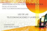Presentación sobre telecomunicaciones. Uso de la web 2.0