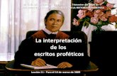 Leccion 11 La Interpretacion De Los Escritos Profeticos Jac