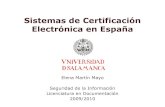 Sistemas de certificación electrónica en España (2010)