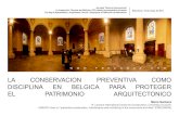 Mariano santana - La conservación preventiva como disciplina en Bélgica para proteger el patrimonio arquitectónico