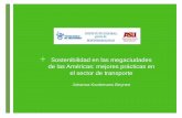 Sostenibilidad en las Megaciudades de las Américas: mejoras prácticas en el sector de transporte
