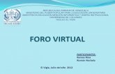 Presentación foro virtual