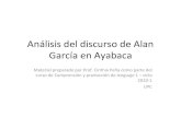 Análisis del discurso de Alan García en Ayabaca