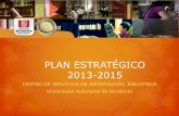 Plan estratégico 2013 2015 2