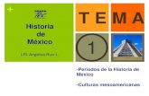 TEMA 1: Periodización de la historia de México y Culturuas Prehispánicas.
