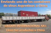 "Envio de containers a China"
