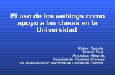 El uso de los weblogs como apoyo a las clases en la Universidad