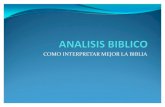 Analisis biblico exegesis